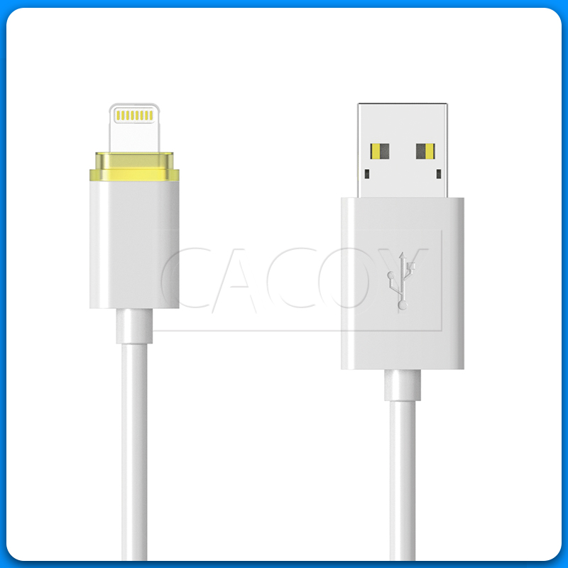 PVC MFi round lightning cable with LED indicator